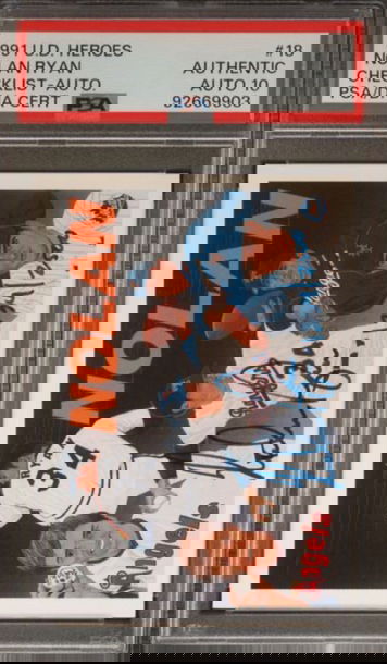 1991 Upper Deck Heroes Nolan Ryan Auto /2500