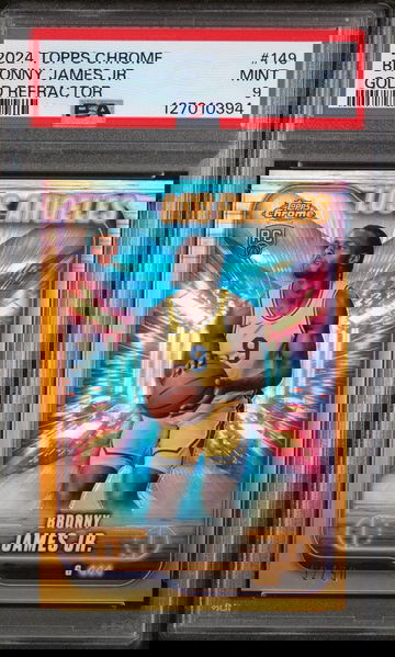 2024 Topps Chrome Gold Refractor Bronny James Jr. #149 /50 PSA 9