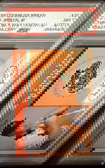 1997 Donruss Cal Ripken The Only Way I Know PSA NM 7 Auto 9 