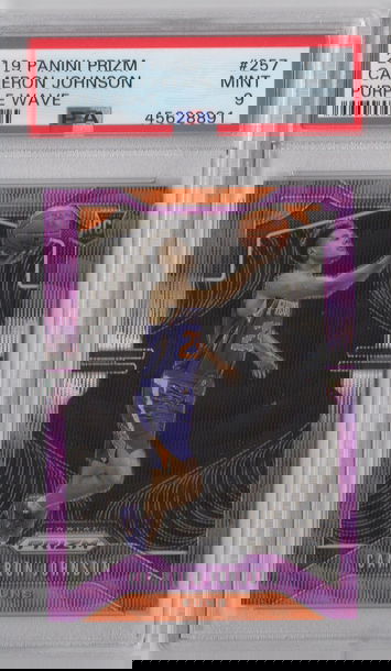 2019 Prizm Purple Wave Cameron Johnson PSA 9