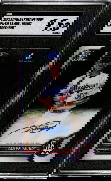 SGC 9.5 2022 Bowman Chrome Samuel Munoz Auto