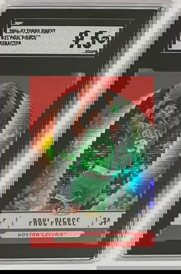 2006-2007 Topps Finest PAUL PIERCE Refractor SP! SGC MINT+ 9.5!