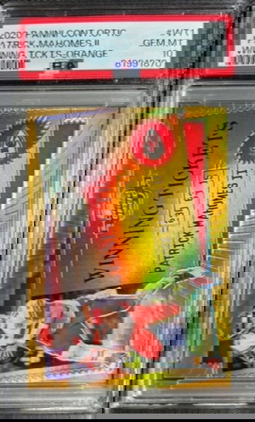 2020 Contenders Optic Winning Tickets Patrick Mahomes Orange /50 PSA 10 Gem Mint