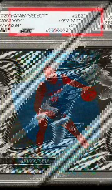 2020 Panini Select Saddiq Bey Zebra Prizm Rookie RC PSA 10