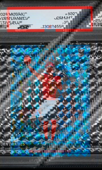2024 Panini Mosaic Reactive Blue Mosaic Jayden Daniels #302 PSA 10