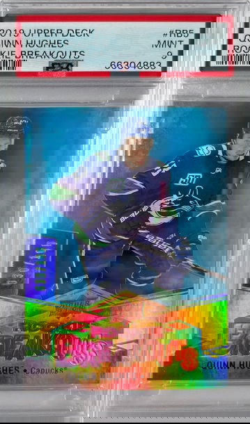 2019 Upper Deck Quinn Hughes Rookie Breakouts PSA 9 Mint