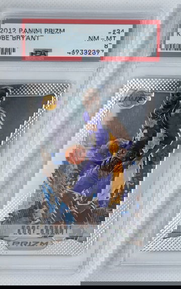 KOBE BRYANT 2012 Panini Prizm #24 1st Year Lakers HOF - PSA 8