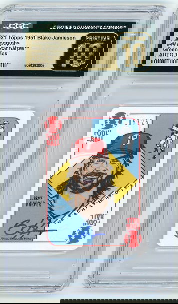 2021 Topps 1951 Blake Jamieson Autographs #44 Bryce Harper