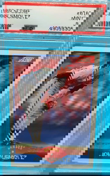 1989 Score John Smoltz #616 PSA 9