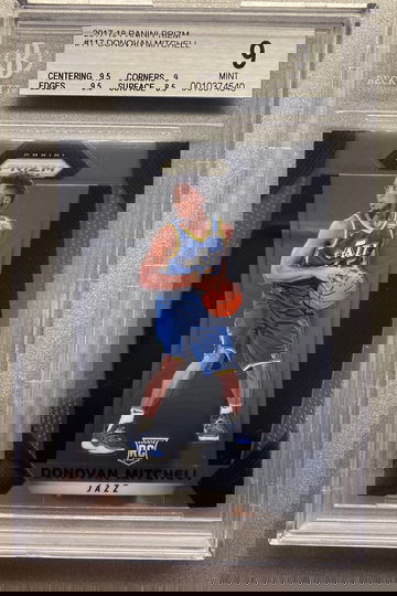 DONOVAN MITCHELL 2017 PANINI PRIZM ROOKIE BGS 9 MINT