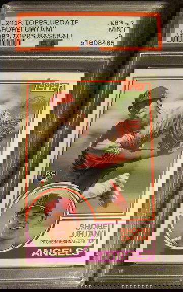 2018 Topps Update Shohei Ohtani 1983 Topps Baseball PSA 9 Mint