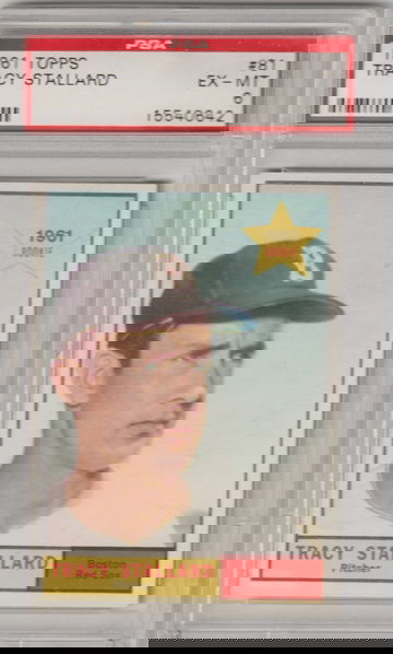 1961 Topps #81 Tracy Stallard PSA 6 (Excellent - Mint)