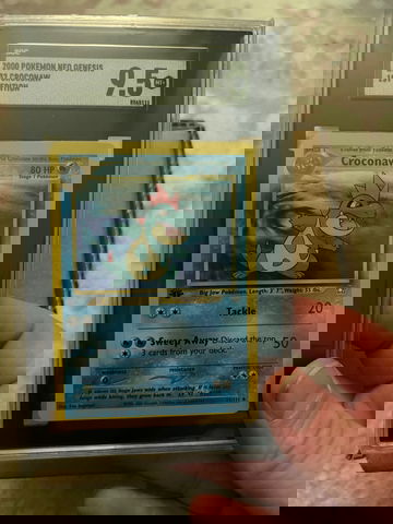 2000 POKEMON NEO GENESIS #32 CROCONAW 1ST EDITION SGC 9.5