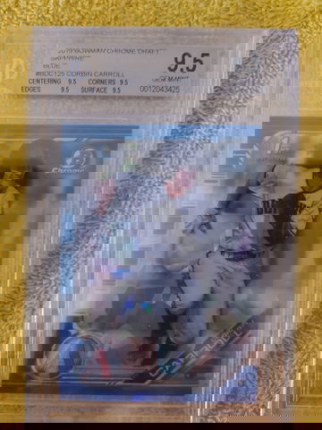 2019 Bowman Chrome Draft Sapphire Blue Corbin Carroll BGS 9.5 Gem Mint