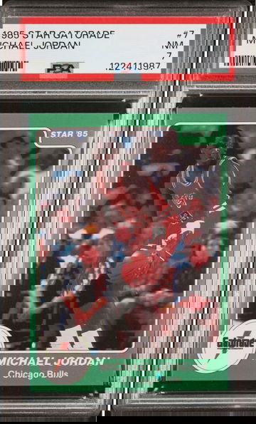 1985 Star Gatorade Michael Jordan PSA 7 (POP 