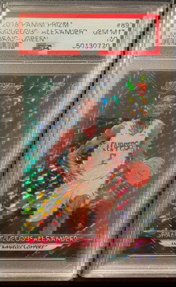 2018 Shai Gilgeous-Alexander prizm mosiac green psa 10