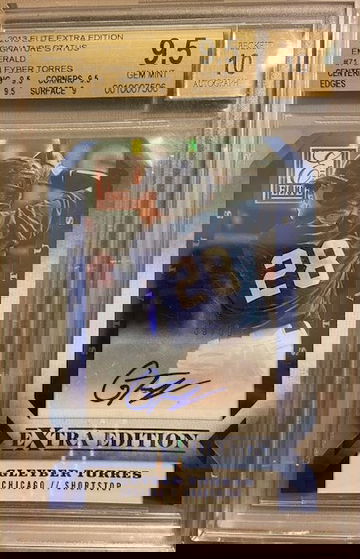 2013 Elite Extra Edition Signature Status Emerald Gleyber Torres #'d /50 AUTO - First Card!