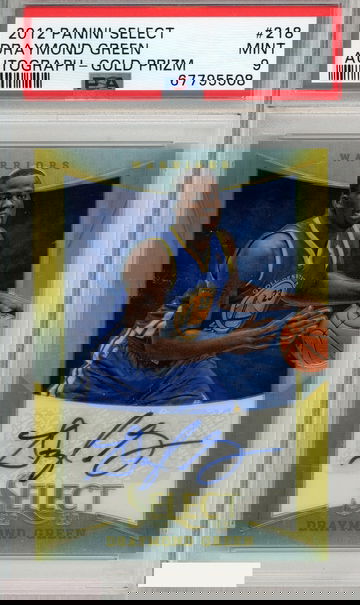 2012 PANINI SELECT DRAYMOND GREEN #218 AUTOGRAPH GOLD PRIZM PSA 9 MINT RC