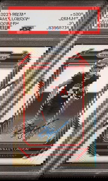 2022 Panini Prizm Drake London Silver Holo Rookie RC Auto PSA 10