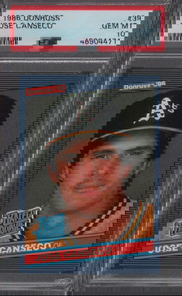 1986 Donruss Jose Canseco PSA 10 Gem Mint RC