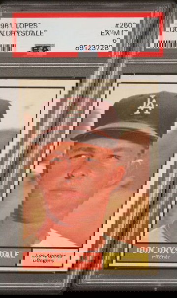1961 Topps Don Drysdale #260 PSA 6 [BL-2C.24]