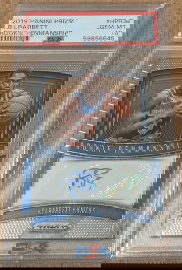 2019-20 Prizm 🏀 RJ Barrett Rookie Penmanship AUTO PSA 10 New York Knicks RC 🔥