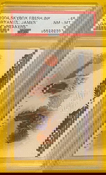 2004 Skybox Fresh Ink Kobe Bryant Lebron James Game Breakers PSA 8