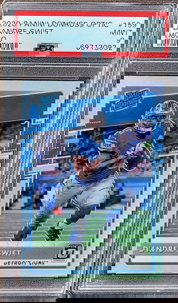 2020 D'ANDRE SWIFT SILVER Panini Donruss Optic SILVER HOLO PSA 9 POP 49 Rookie 