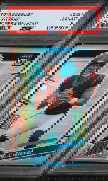 2023 Donruss Optic Rated Rookie Preview Holo CJ Stroud #339 PSA 8