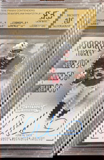 2016 Panini Contenders Deandre Washington Rookie Auto - Raiders