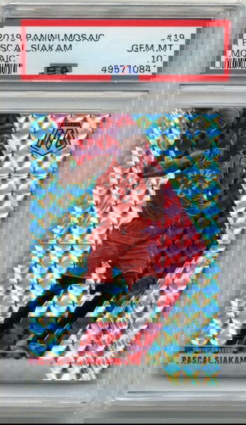 2019-20 Panini Mosaic #19 Pascal Siakam Mosaic Prizm PSA 10 Gem Mint Pop 7