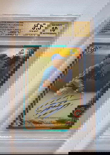 2015 Bowman Chrome Gleyber Torres Auto Blue Refractor #/150 BGS 9.5/10