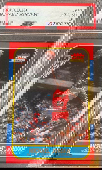 1986 FLEER MICHAEL JORDAN ROOKIE PSA 6 EX-