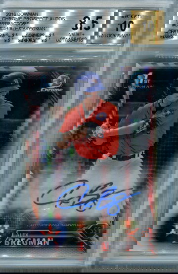 Alex Bregman refractor /499 BGS 8.5 auto 10