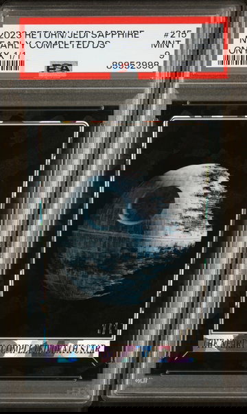 2023 Topps Chrome Sapphire Star Wars Return of the Jedi Nearly Completed Death Star Onyx Black 1/1 #215 