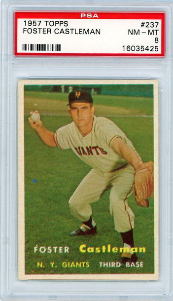 1957 Topps Foster Castleman #237 PSA 8 P1330