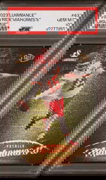 2023 PANINI LUMINANCE 43 PATRICK MAHOMES II ORANGE /50 PSA 10