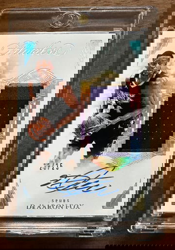 2024-25 Flawless De’Aaron Fox Silver 3 color Patch Auto /25 Game Worn!