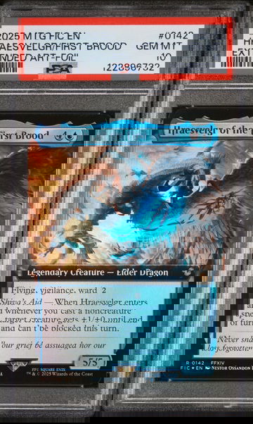 2025 MTG Final Fantasy EA Foil Hraesvelgr of the First Brood #0142 PSA 10