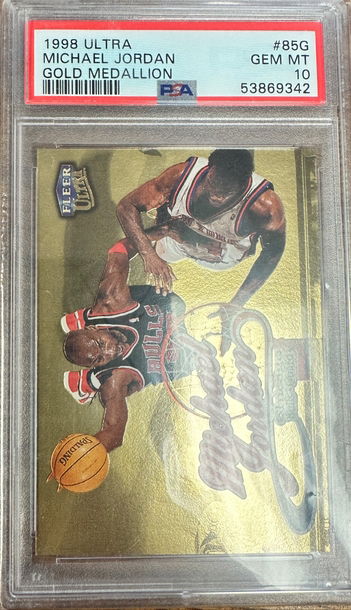 1998 Ultra Michael Jordan Gold Medallion PSA 10