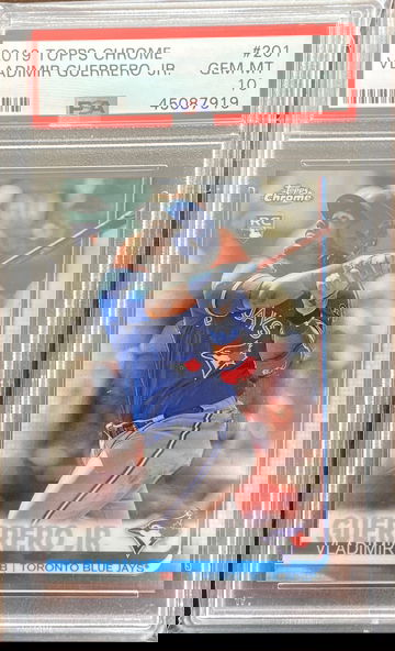 2019 Topps Chrome Vladimir Guerrero Jr. RC PSA 10 #201 Blue Jays Rookie Card