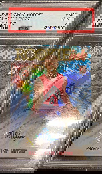 2020 Hoops Malachi Flynn Rookie Ink Auto PSA 9 RC Raptors