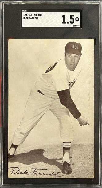 Dick Farrell 1947-66 Exhibits Baseball Card SGC 1.5