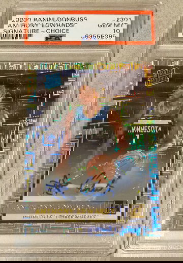 Anthony Edwards donruss choice gem mint 10 auto rookie Low pop!