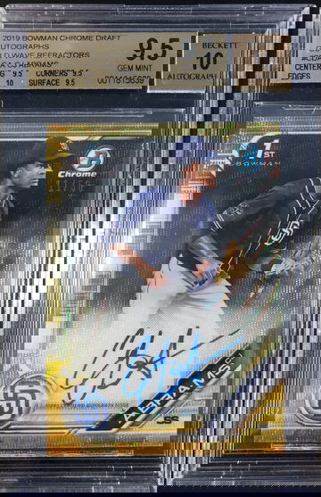 2019 Bowman Draft CJ Abrams Gold Wave Auto BGS 9.5/10