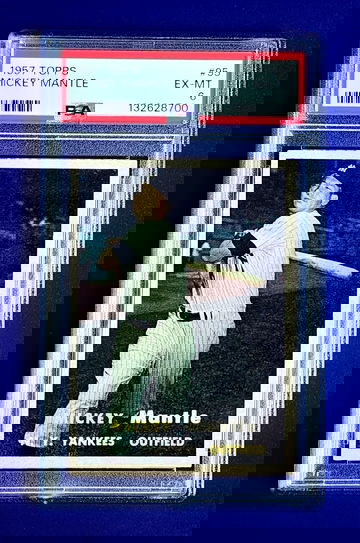 Mickey Mantle 1957 Topps #95 Yankees HOF PSA 6 EX MINT *GWCARDS*