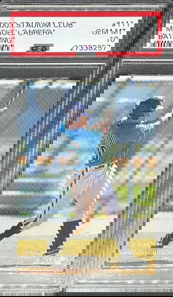 2003 Stadium Club #111 Miguel Cabrera PSA 10