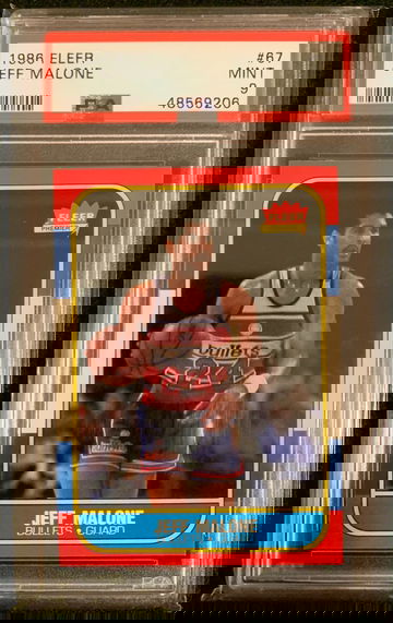 1986 Fleer #67 Jeff Malone PSA 9 Mint.   Sharp, classic.