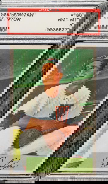 1954 Bowman #180 Joe Tipton Washington Senators PSA 8 NM/MT