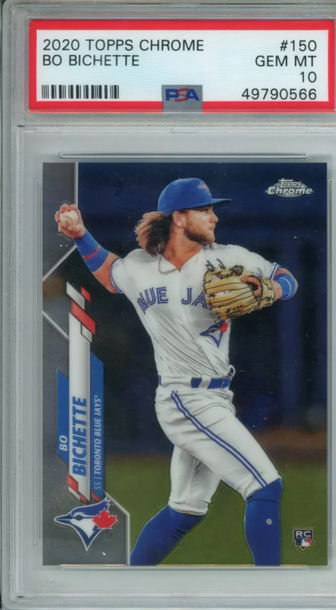 2020 topps chrome bo bichette 150 psa 10